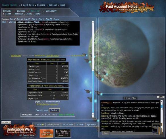 Unification Wars mmorpg gratuit